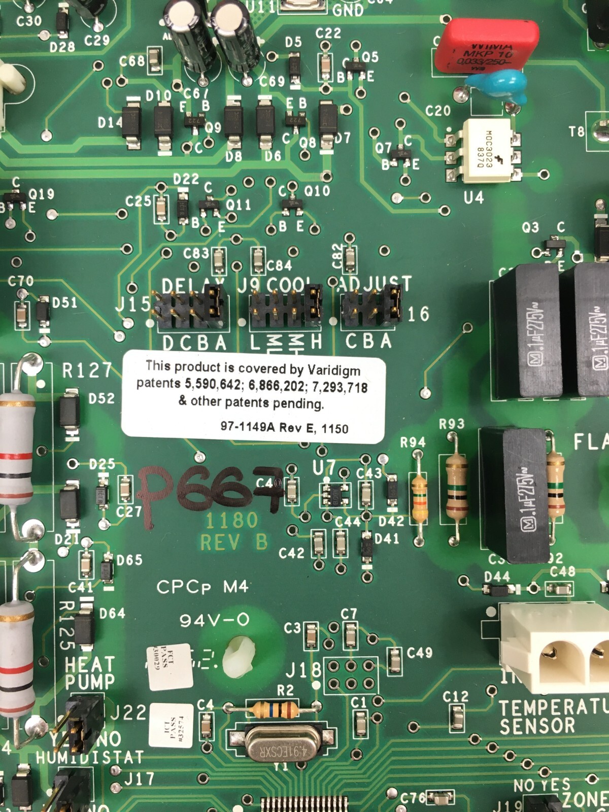 York Luxaire VARIDIGM 364809 Control Circuit Board SCD-1096 VF4-1180 used #P667