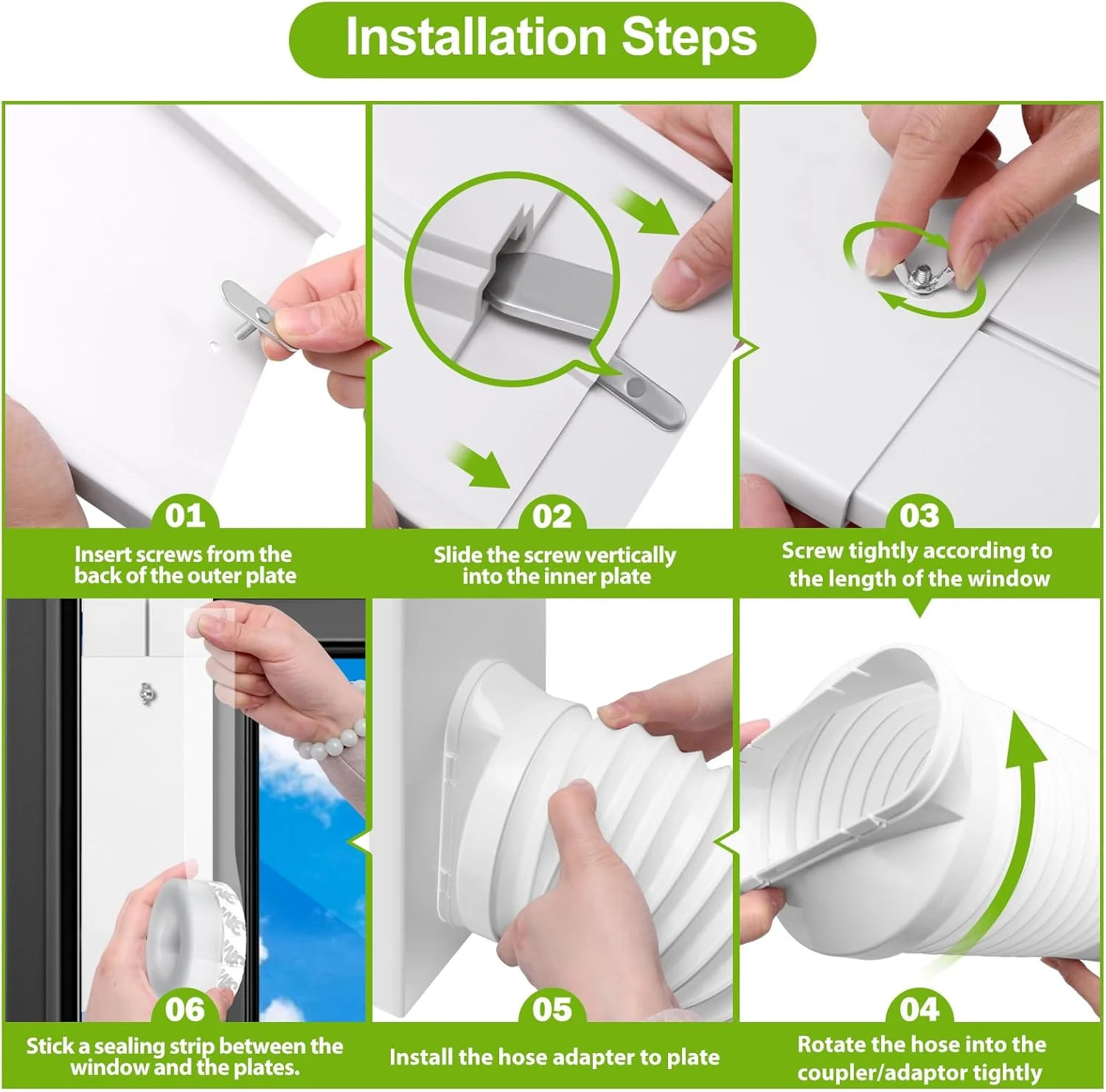 Upgrade Portable ac Window Vent Kit,ac Window Seal Kit,Portable Air Conditioner