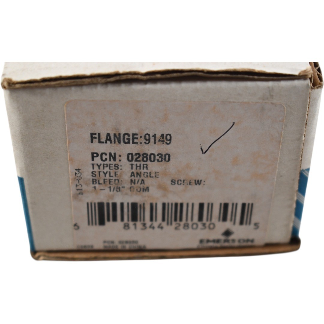 NEW Emerson 9149 PCN 028030 T-Series Angle Flange 1-1/8 x 1-1/8 ODM
