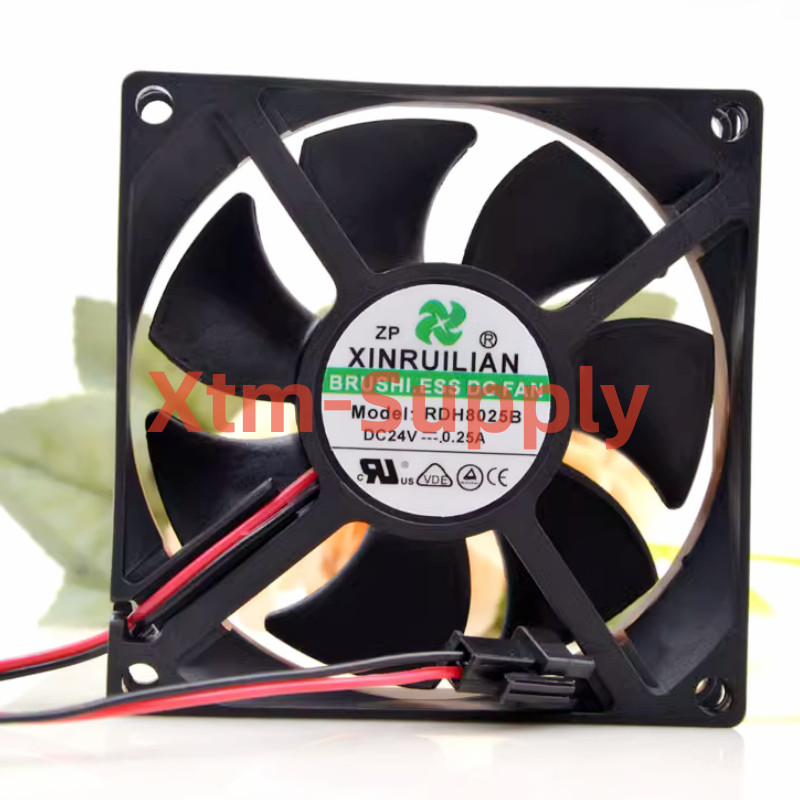 1pc RDH8025B 24V 0.25A 8CM 8025 2-pin double ball inverter silent cooling fan