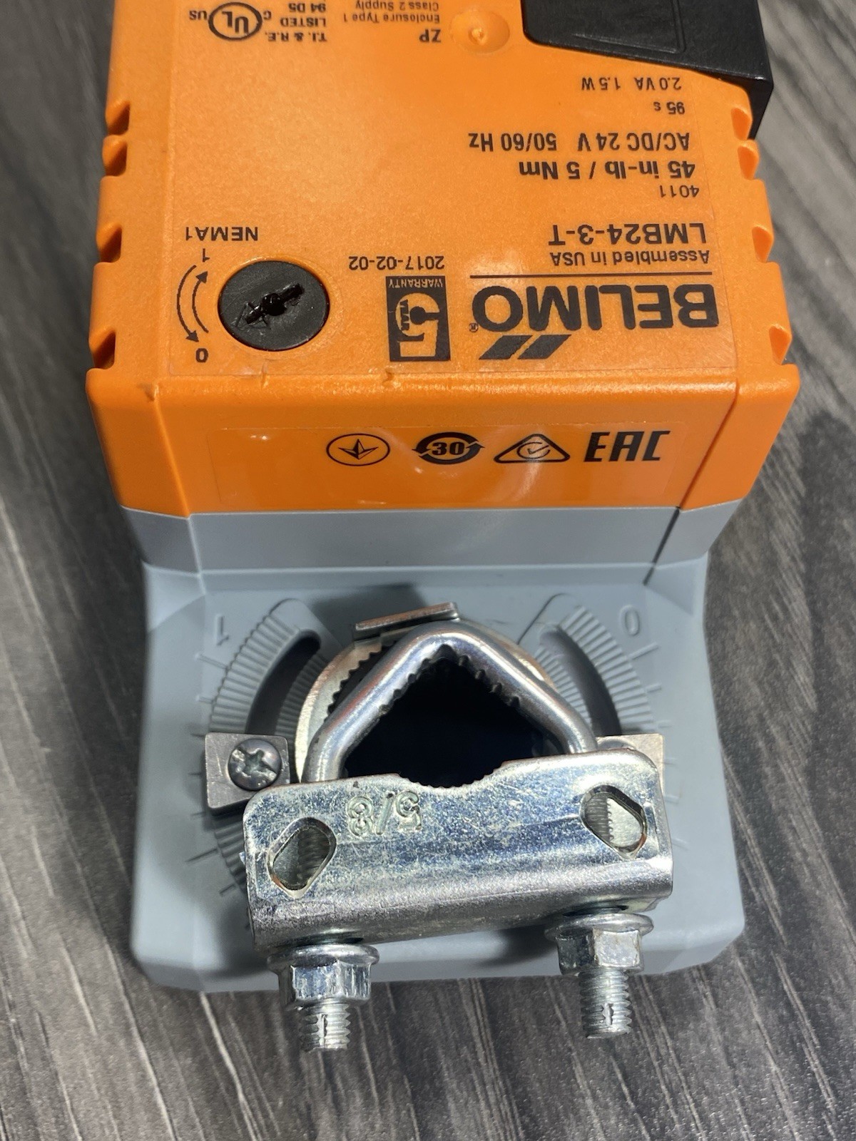 Belimo LMB24-3-T Non-Spring Return Damper Actuator 45in-lb 5Nm 24 VAC/DC NEMA1