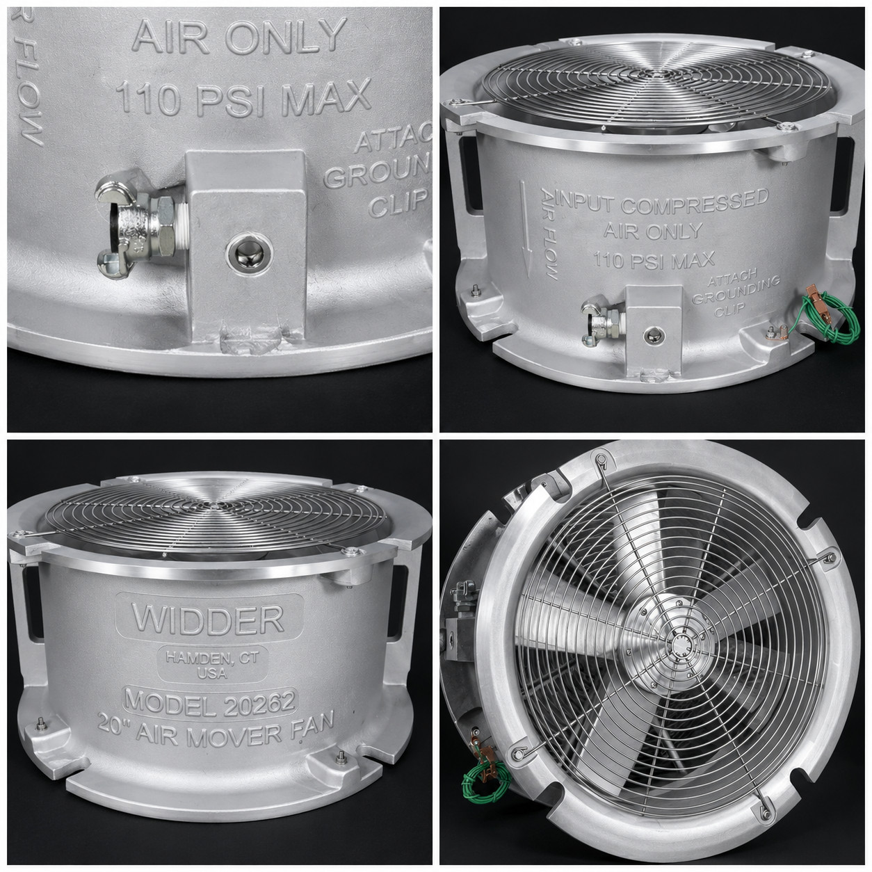 WIDDER 20″ Pneumatic Industrial Jet Fan / Air Mover – New Other
