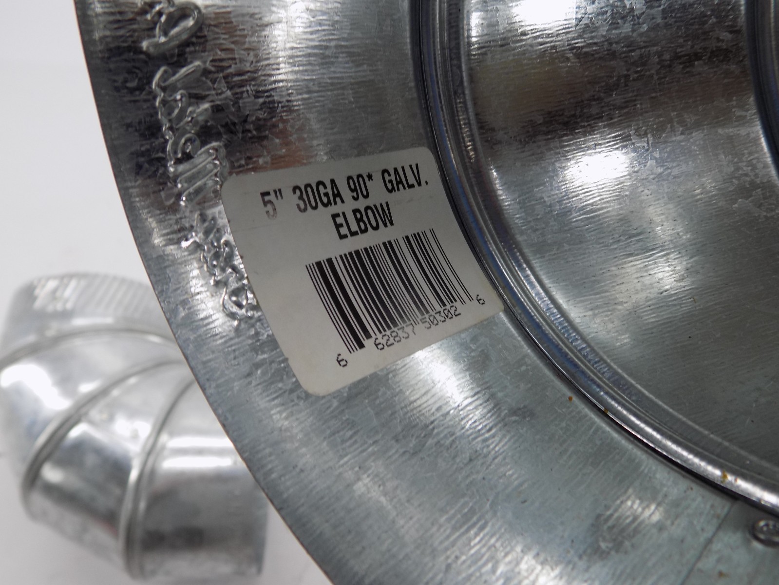 NEW LOT OF 2 HVAC 90 Degree Round Adjustable Duct Elbow Galvanized Steel 5″