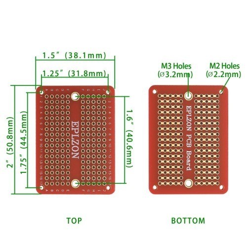 Gold Plated Solderable Breadboard PCB Board DIY Electronics Arduino Color: Red