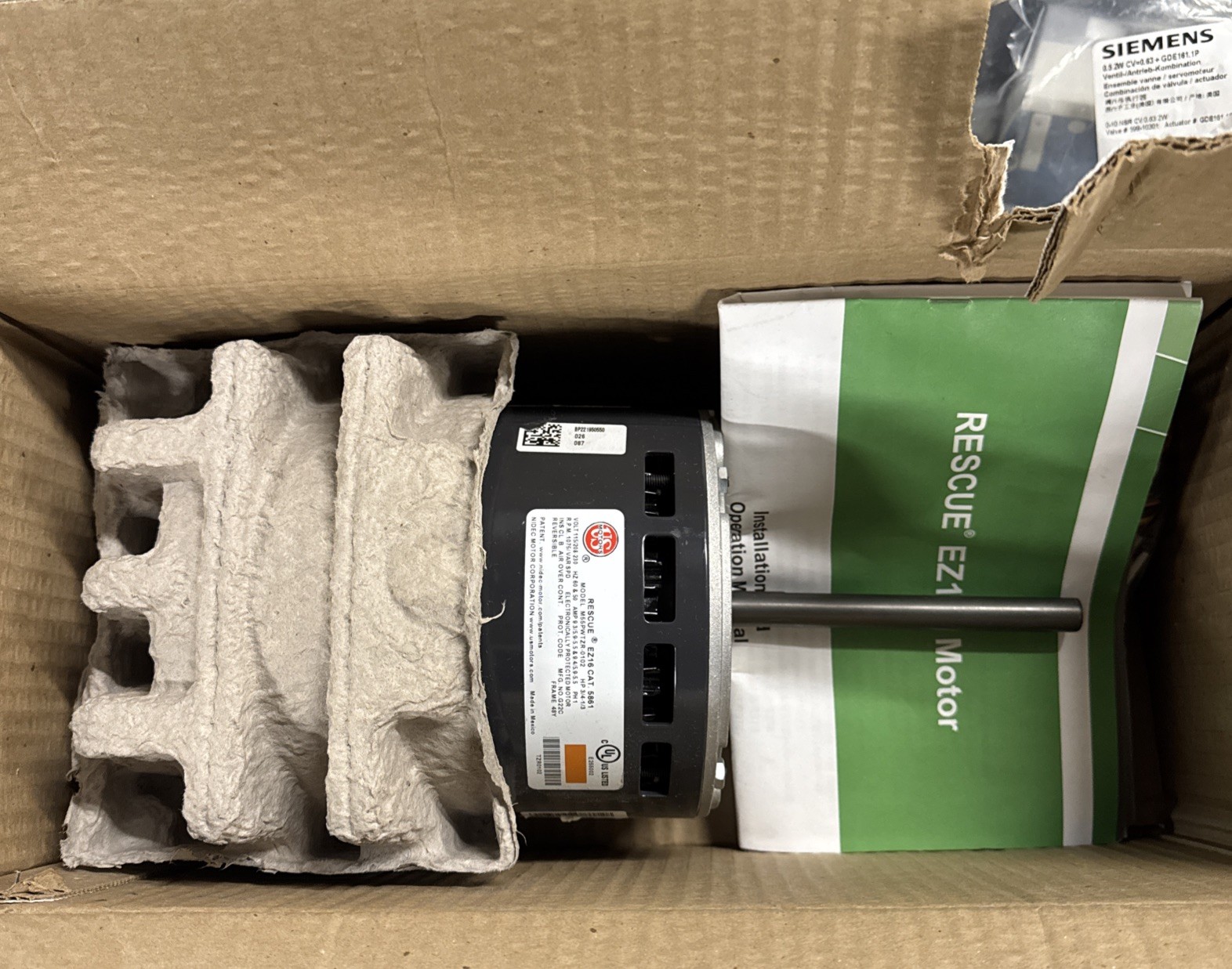 AIR HANDLER blower Motor EZ16 3/4-1/3HP 115/208-230V ECM Motor