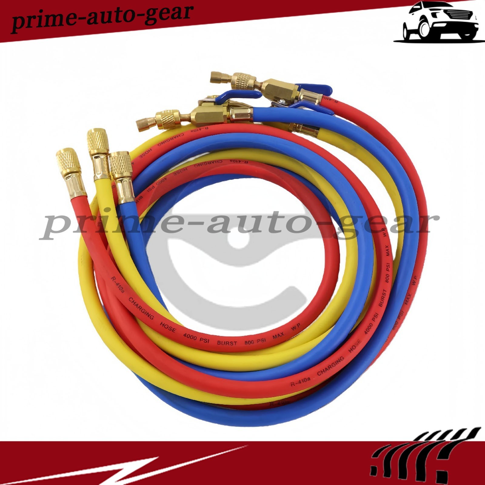 3Pack 29986 Plus II 1/4″ Hose with Compact Ball Valve 72″ for R-410A Refrige