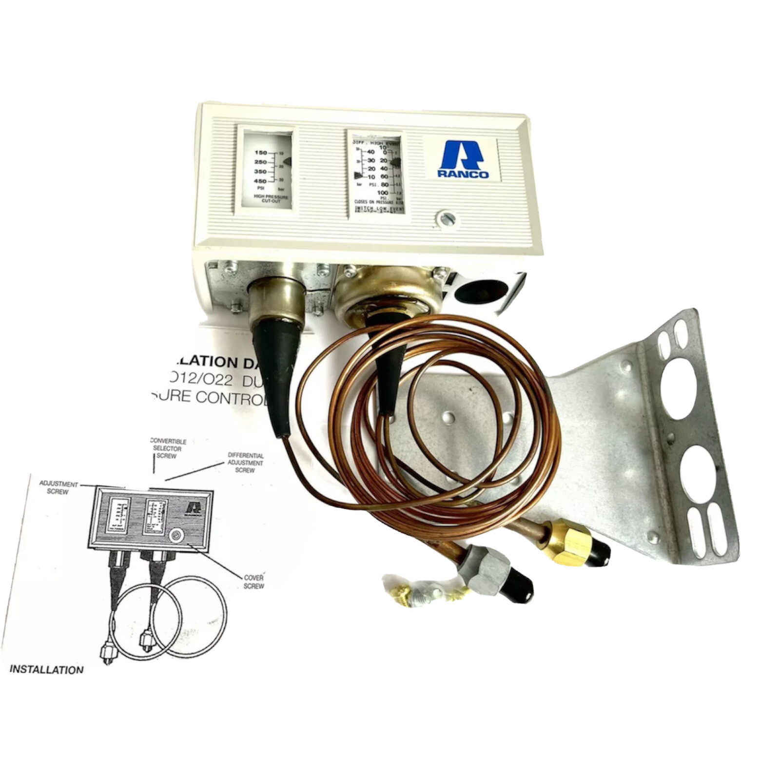 Ranco O12-1594 Dual Function Pressure Control, 100 psi Low, 150 – 450 psi High