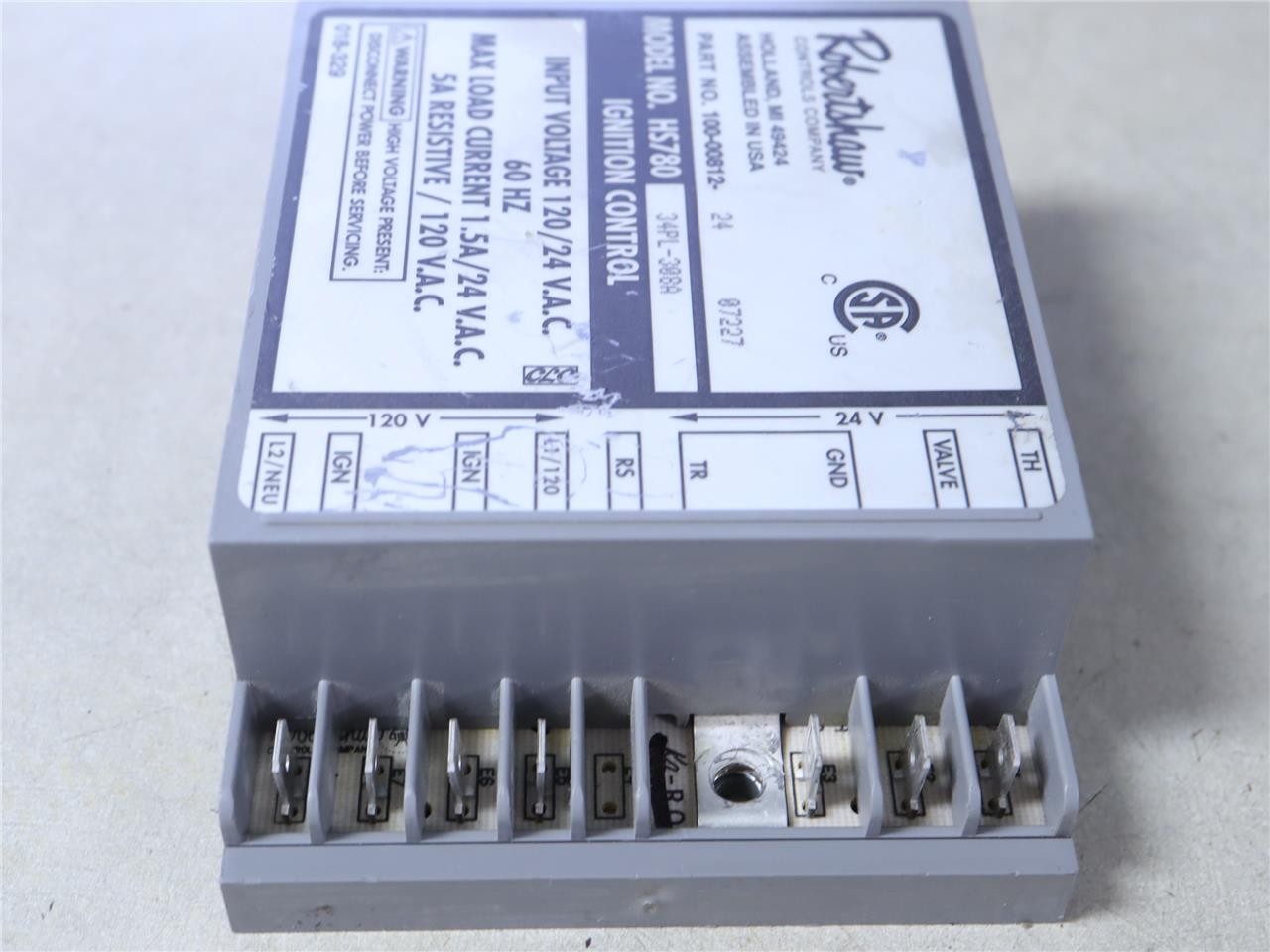 Robertshaw 34PL-308A Ignition Control Module HS780 100-00812-24