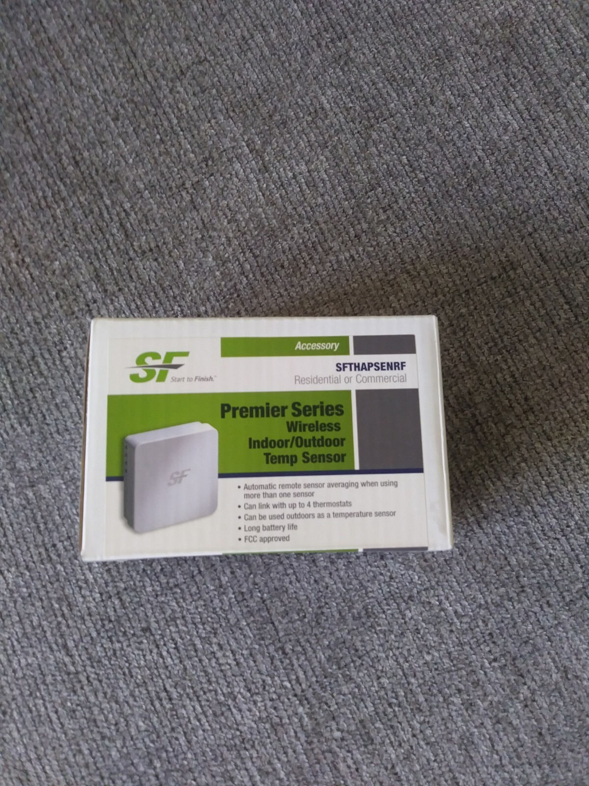 START TO FINISH. INDOOR/ OUTDOOR SENSOR SFTHAPSENRF WIRELESS NEW