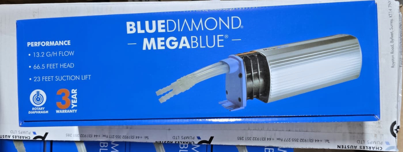 New Blue Diamond MegaBlue High-Cap Condensate Pump X87-835 115-230V w/ Reservoir
