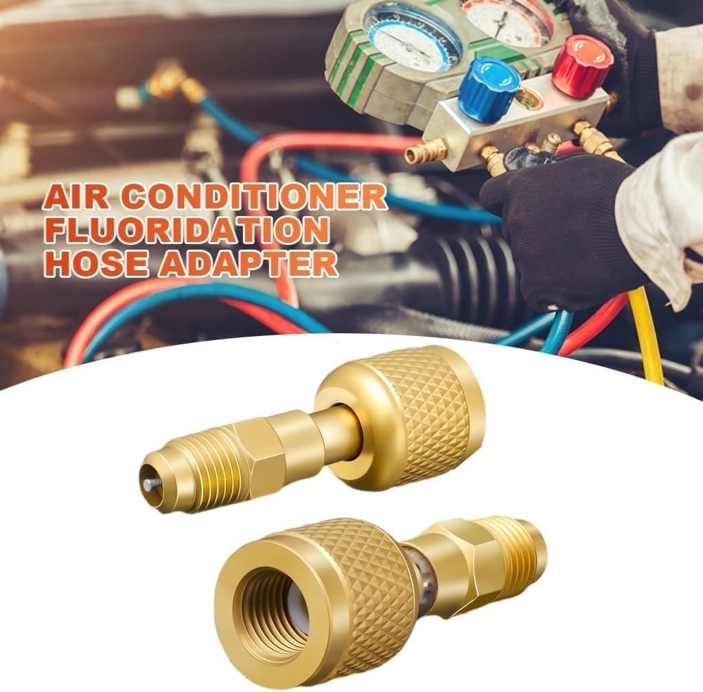HVAC R32 Reverse Thread 1/4” Female to 1/4” Male Adapter For A2L R454B/R32 Tanks