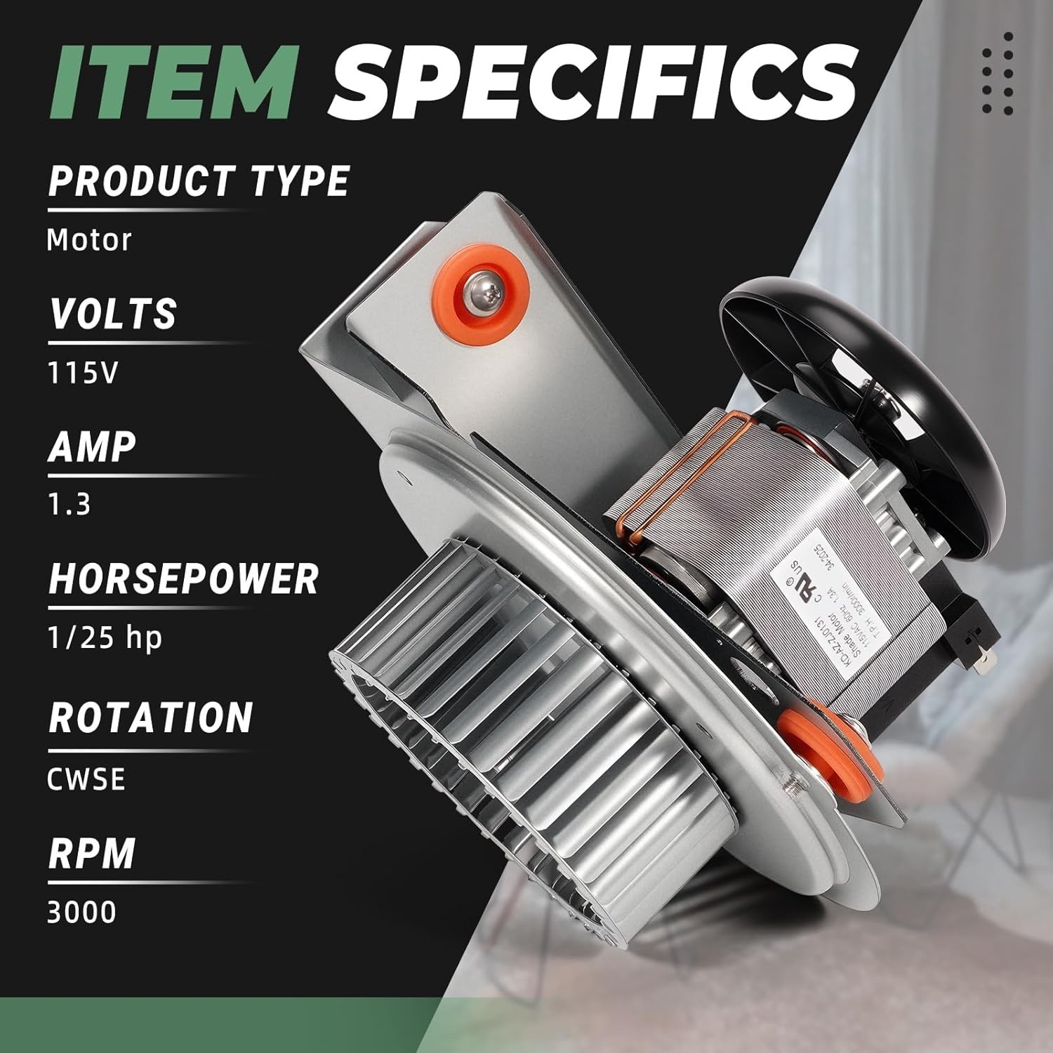 Furnace Draft Inducer Motor, Fit for Bryant/Carrier/Jakel Furnace Inducer Motor