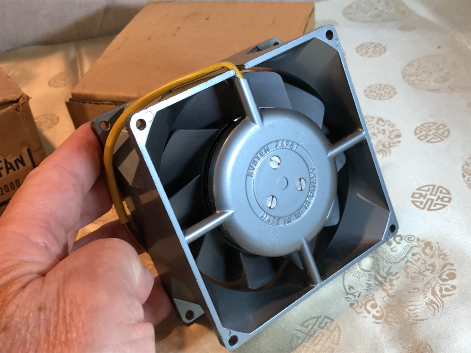 Vintage PAMOTOR FAN MODEL 2000 115 V ~ New in Box ~ PAPST, W GERMANY