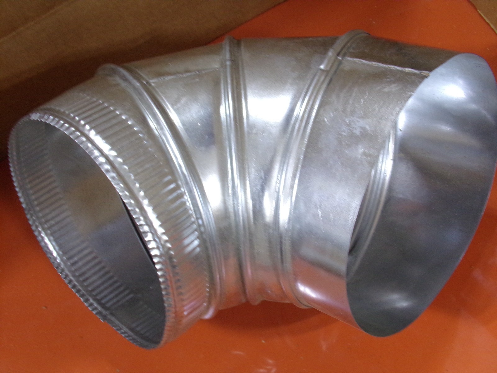 Greenseam Grae990ga26 Round 90 Degree Elbow, 9 In Duct Dia, Galvanized Steel(G)