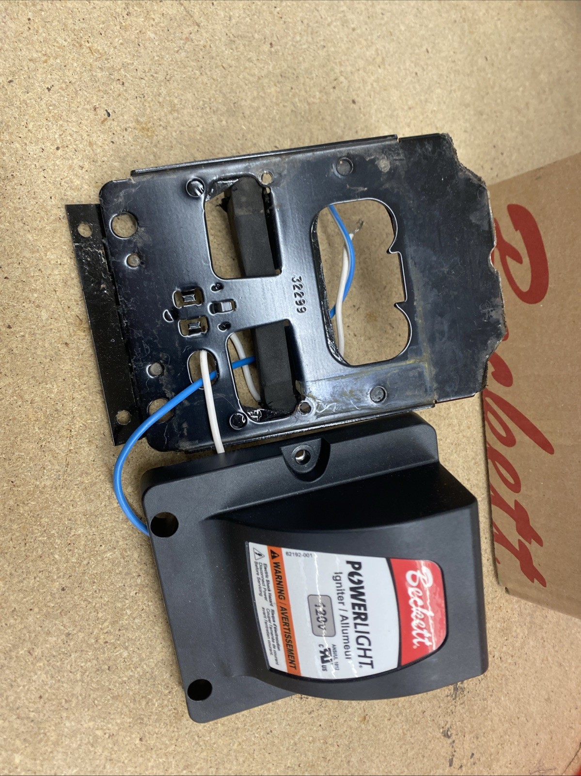 Beckett 51771U 120V Ignitor And Base Plate For A AF AFG And NX Oil Burners