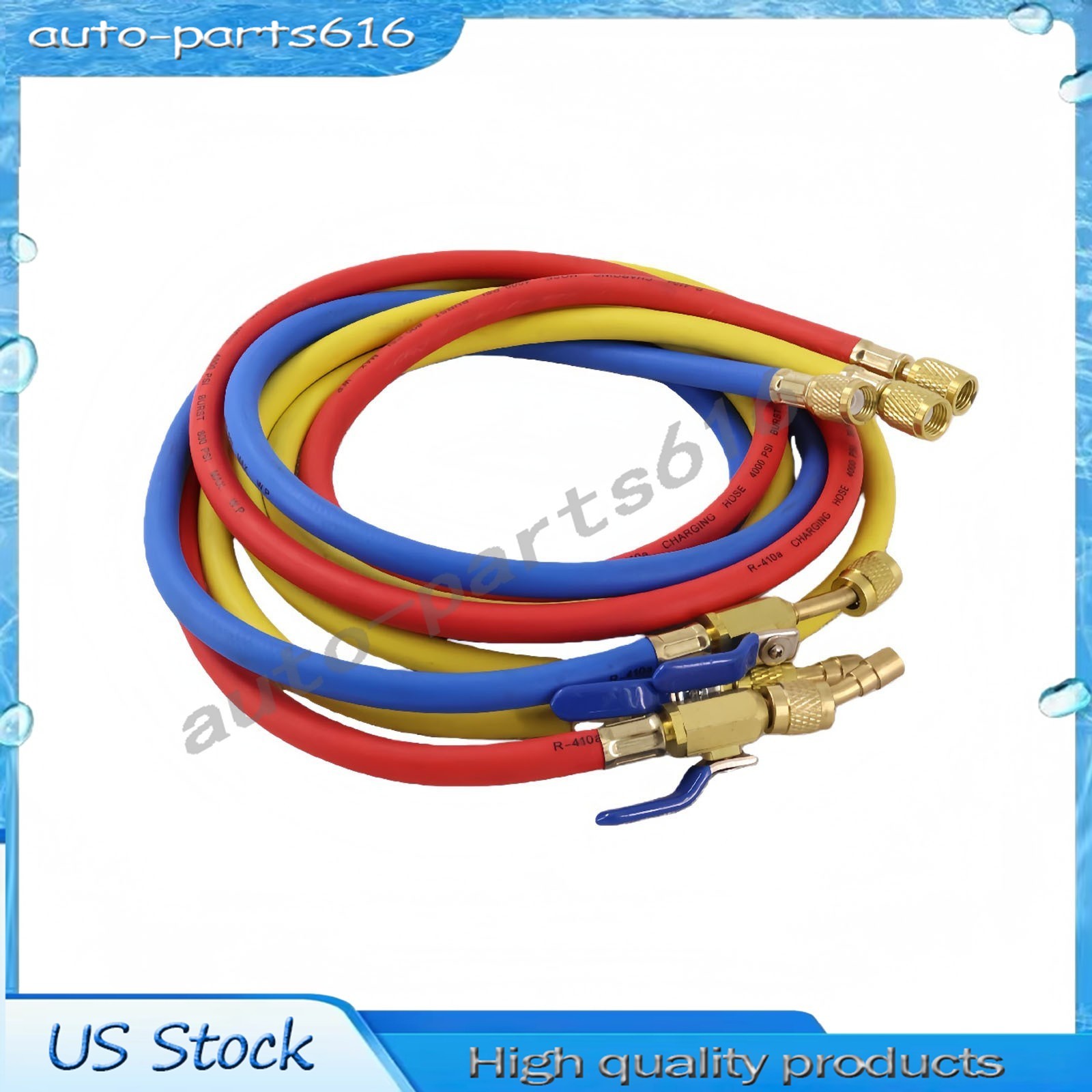 3Pack 29986 For R-410A Refrige Plus II 1/4″ Hose with Compact Ball Valve 72″ NEW