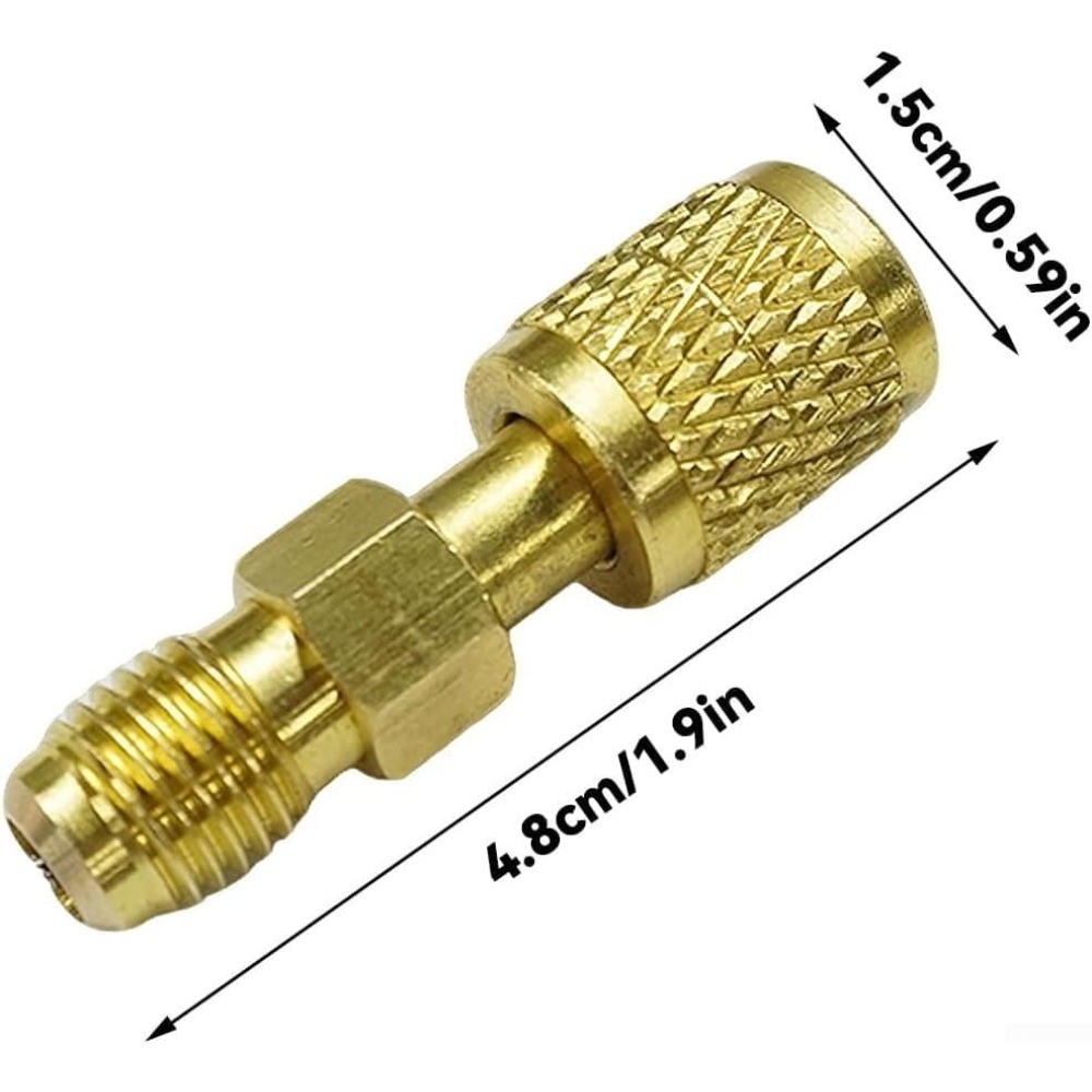 HVAC R32 Reverse Thread 1/4” Female, 1/4” Male Adapter For A2L R454B/R32 Tanks