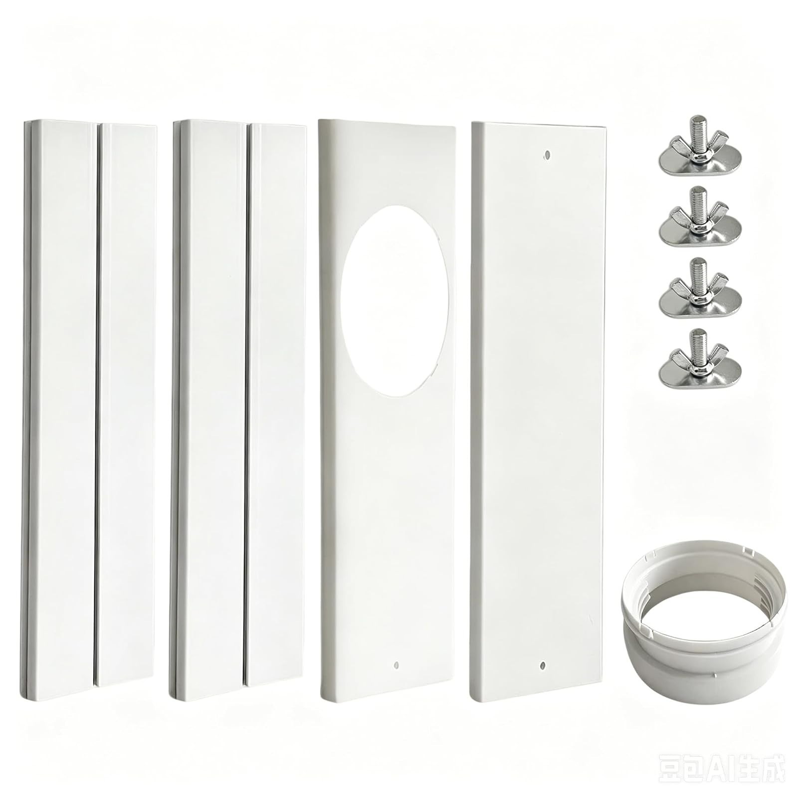 JEACENT Portable AC Sliding Door Vent Kit, Adjustable PVC Seal, 90 Inches