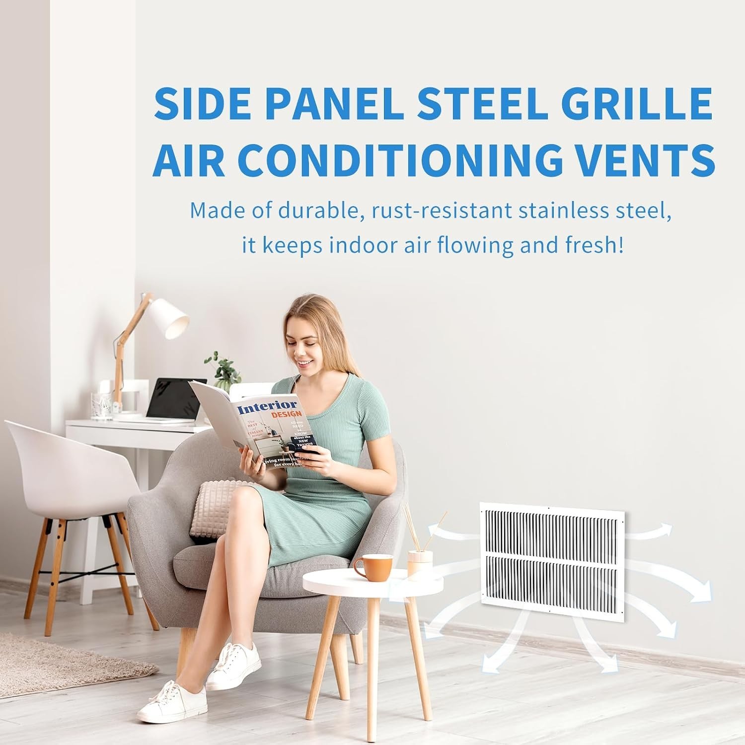 Elegant 30×6 Return Air Grille with Steel Finish – Maximize Airflow & Efficiency