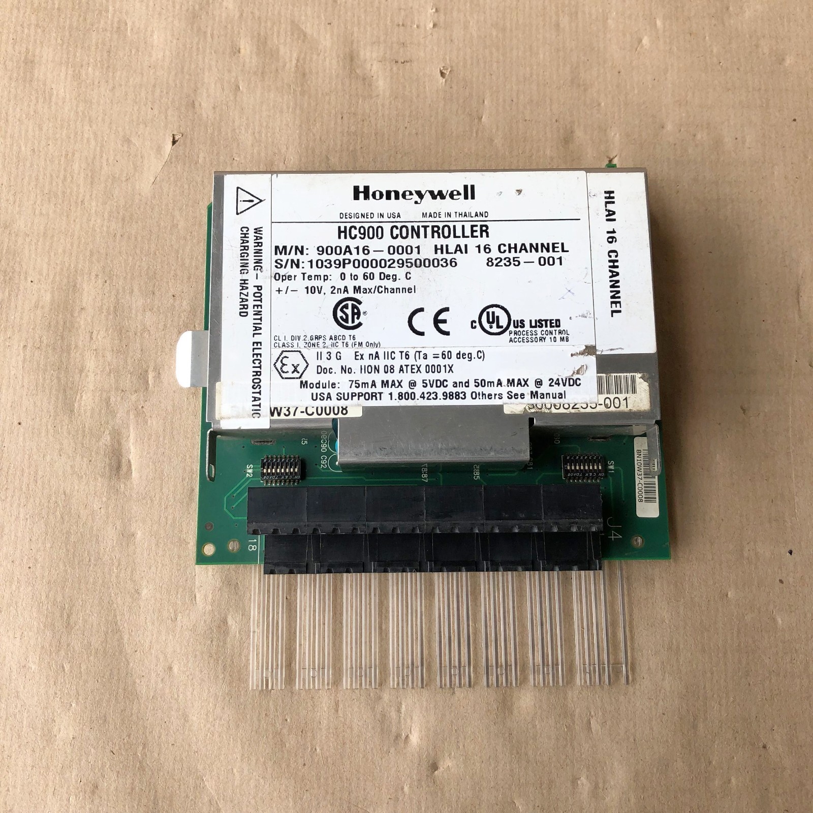 HONEYWELL HC900 CONTROLLER HLAI 16 CHANNEL 900A16-0001