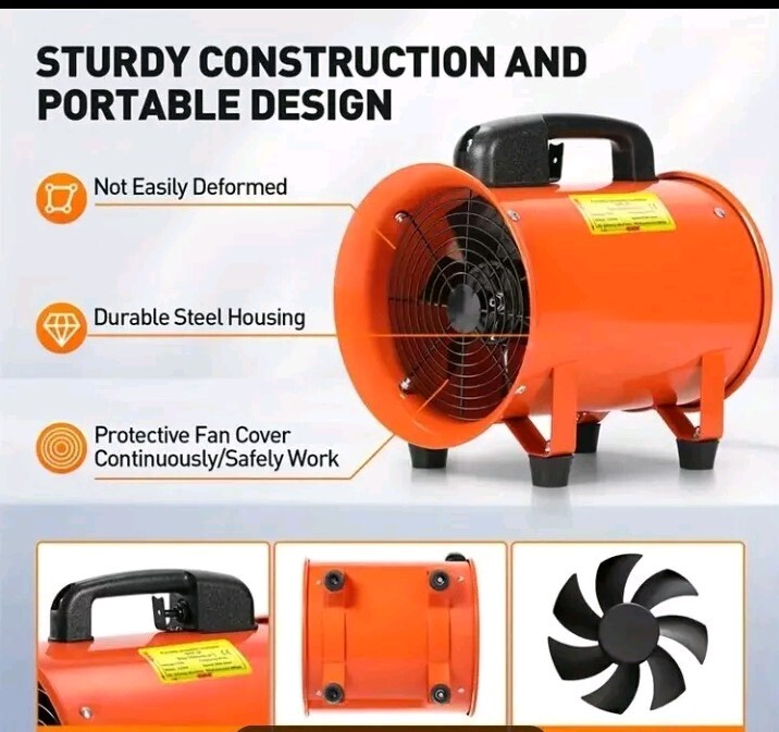 Soplador/escape utilitario con ventilador de manguera de 24,6 pies,