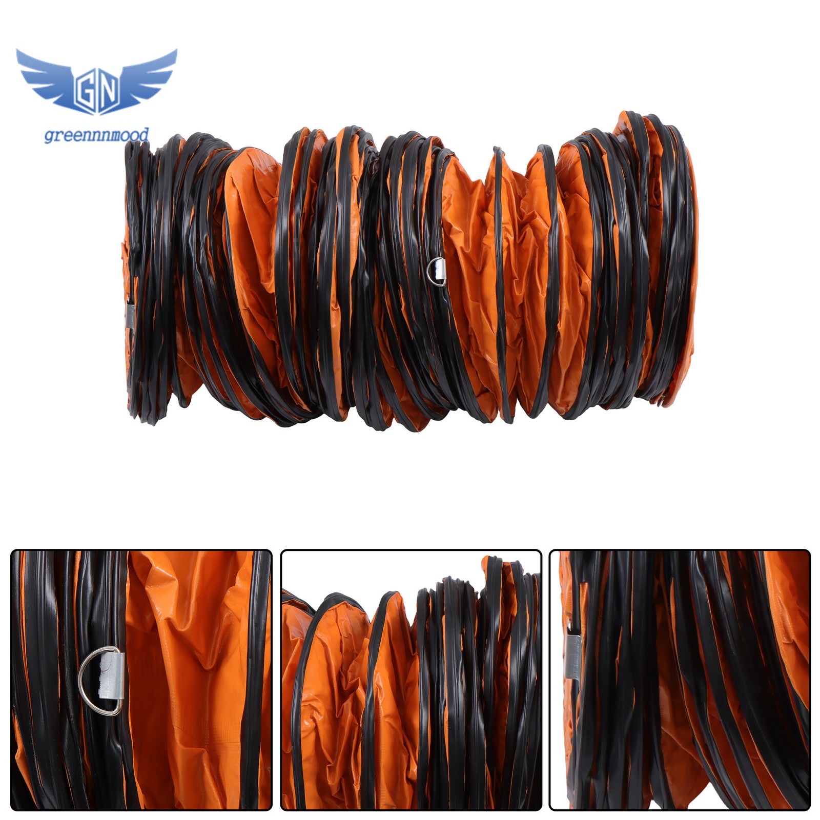 12″ PVC Flexible Ducting 32FT Fit For Ventilator Hoses Strong Flame Retardant