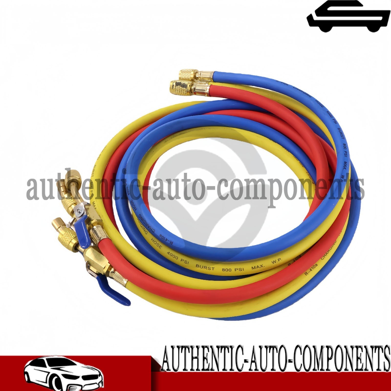 For Yellow Jacket Plus II 1/4″ Charging Hose Set 72″ Compact Ball (Pack of 3)