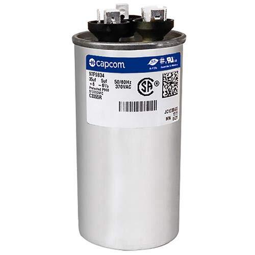C3355R Capacitor Dual Run Round 35/5 UF MFD 370V VAC 97F9834 Replace Old GE# …