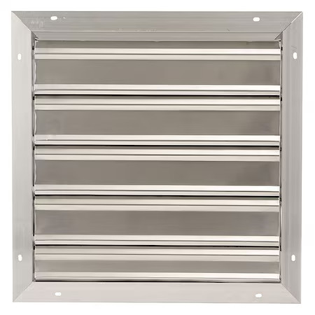 Dayton 3Hhn7 18 In 21″H-W 5 1/4″L Aluminum Backdraft Damper, 18-1/2 In X 18-1/2