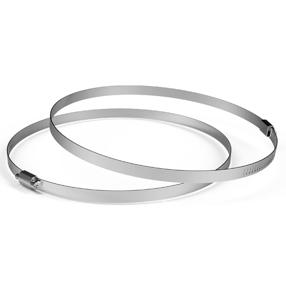Stainless Steel Clamps, 10-Inch (Pack of 2) for Ducting, Exhaust, Ventilation