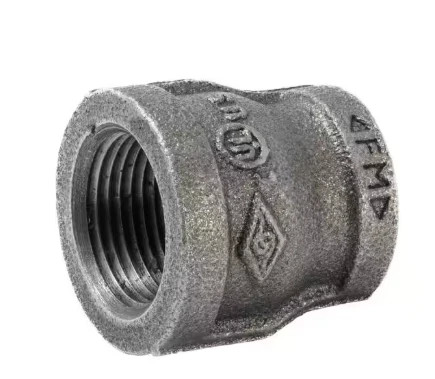 3/4 in. x 1/2 in. Black Malleable Iron FPT x FPT Reducing Coupling Fitting