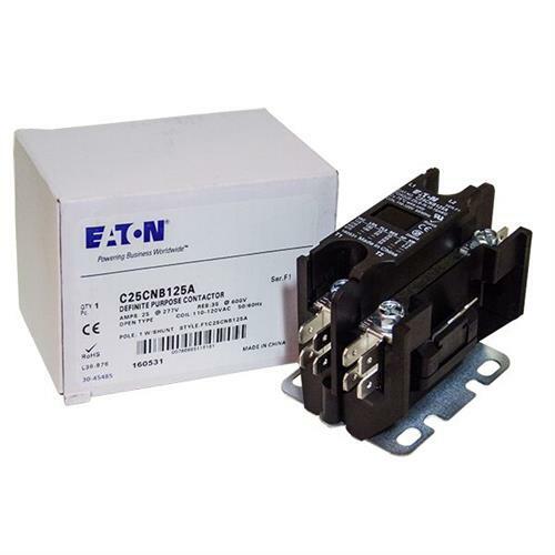 C25CNB125A Eaton / Cutler Hammer Contactor – 25 Amp / 1-1/2 Pole / 120V Coil