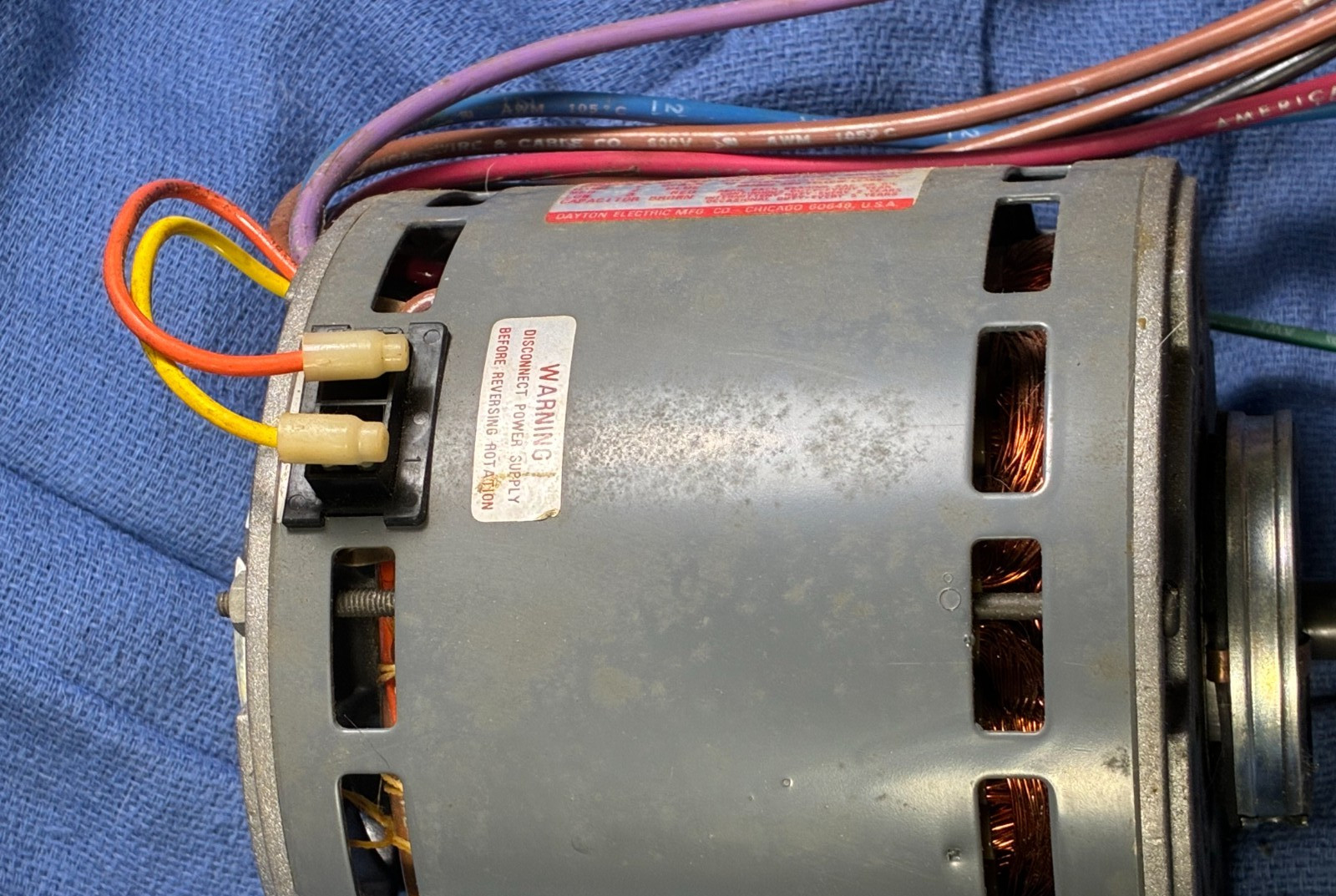 NEW OLD STOCK DAYTON HVAC 3M855 FURNACE AIR HANDLER BLOWER MOTOR 1/2 HP 3 SPEED