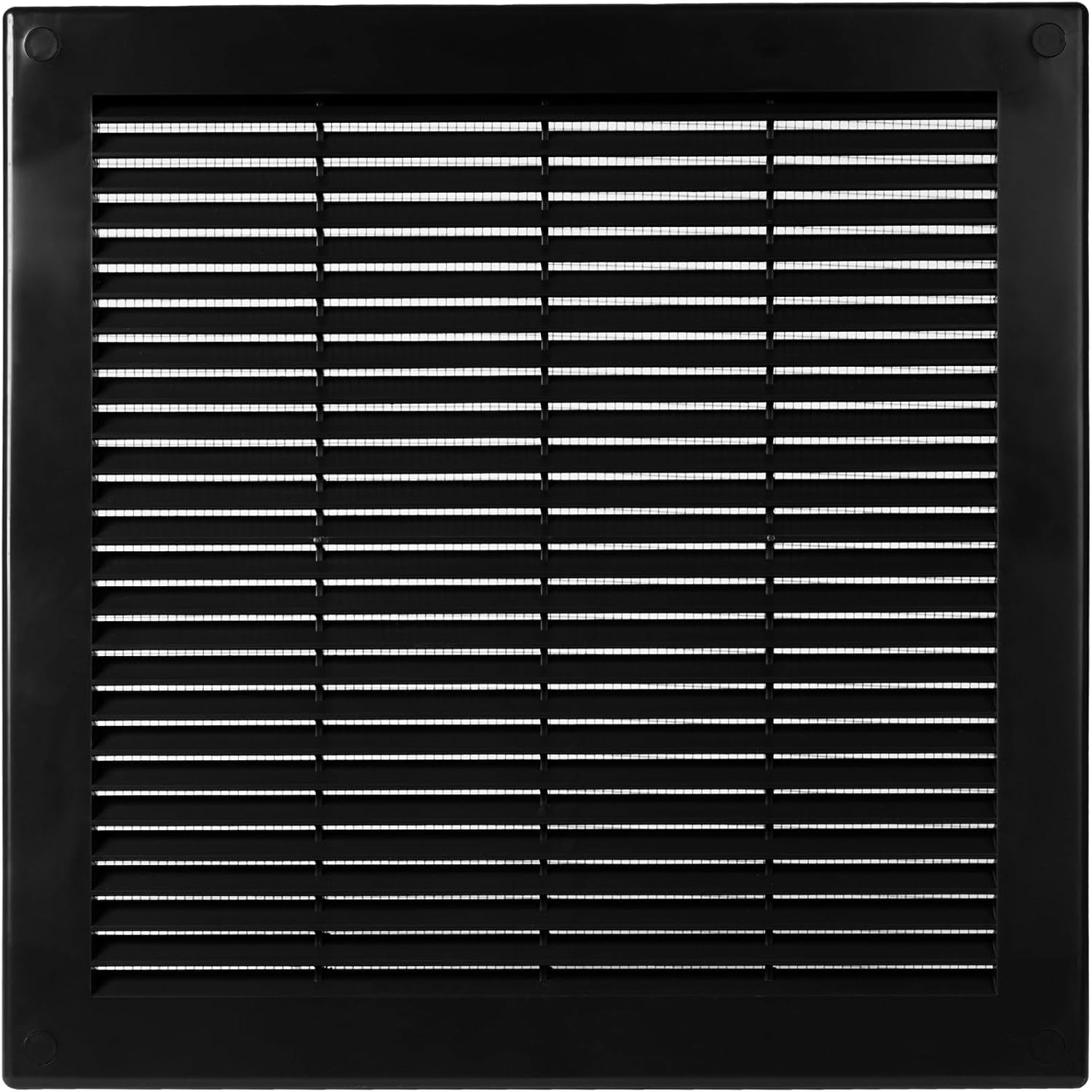 / 10” X 10” Inch Opening Measurement / Black Square Vent External Grille with