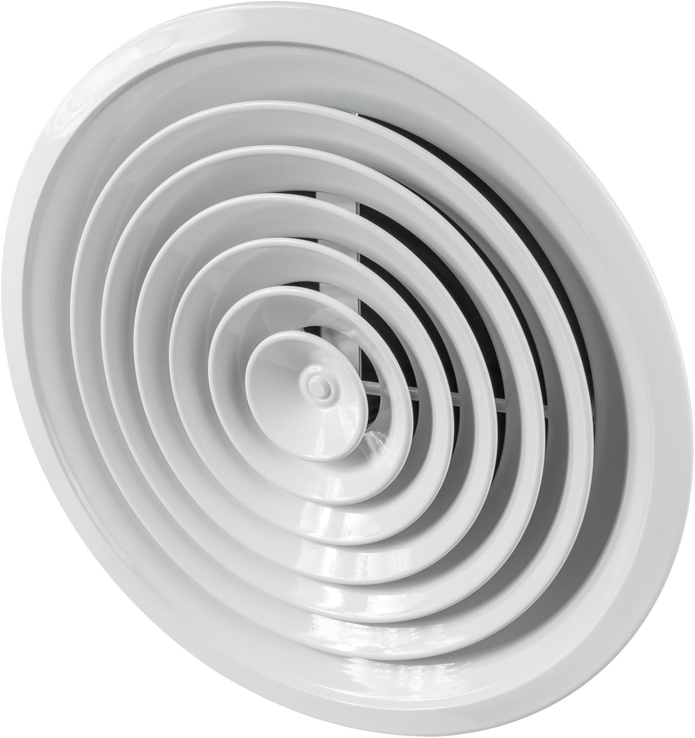 14″ Round Aluminum Ceiling Diffuser White HVAC Vent Cover Multi-Direction Supply