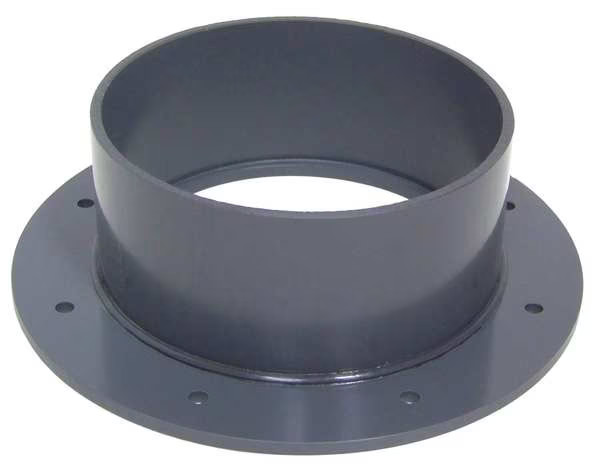 Plastic Supply Pvcf06 Flange, 6 In Duct Dia, Type I Pvc, 10″ L, 3-1/4″ H