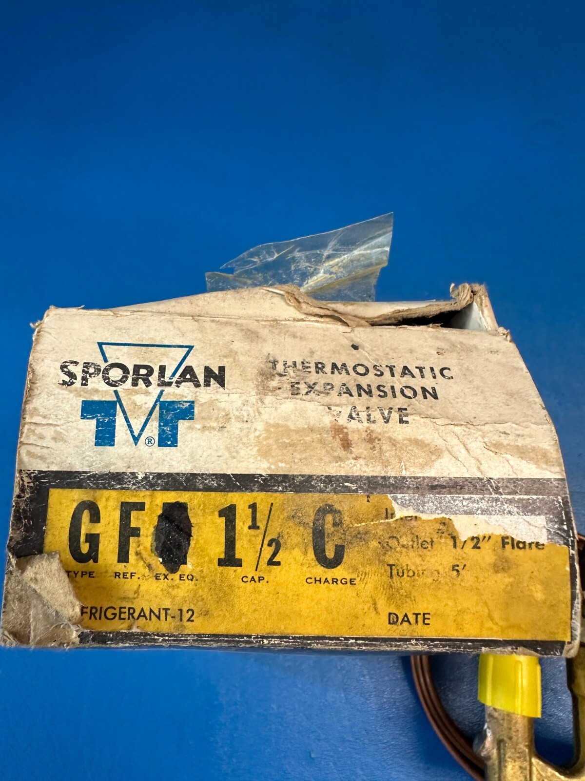 Sporlan 5′ Tubing Refrigerant-12 Thermostatic Expansion Valve GFE-1 1/2-C