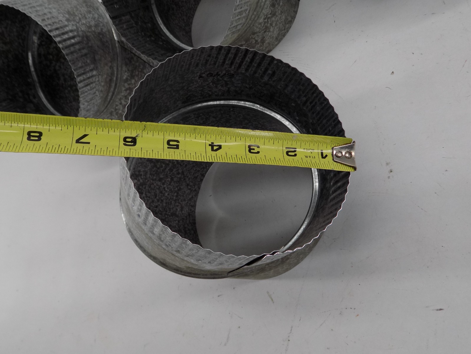 NEW LOT OF 4 HVAC 45 Degree Round Adjustable Duct Elbow Galvanized Steel 6″