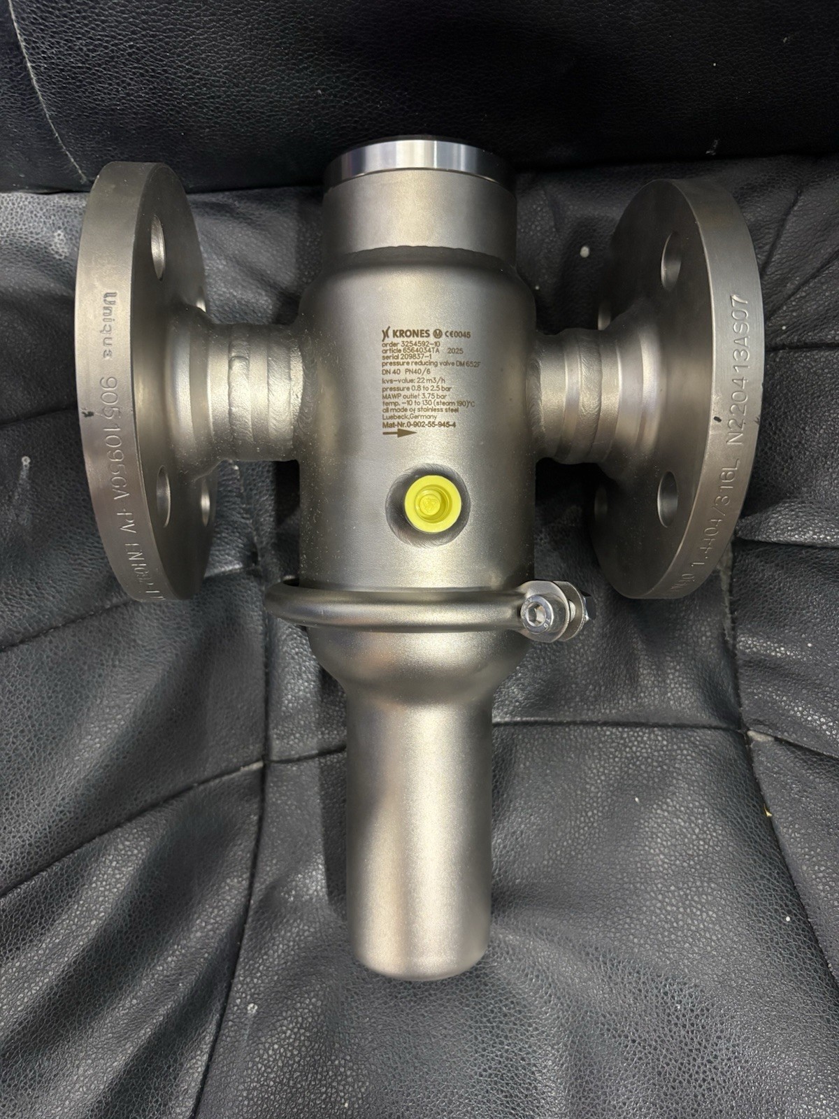 Krones 6564034A Pressure Reducing Valve DN40 PN40 Stainless Steel New 2025