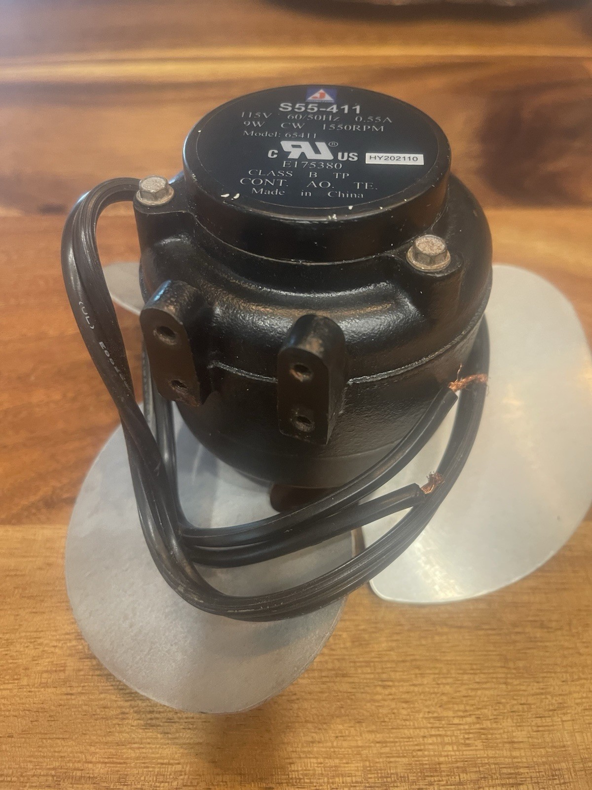 Used Johnstone S55-411 9Watt Cast Iron Unit Bearing Motor 115 Volts CW 1550 RPM