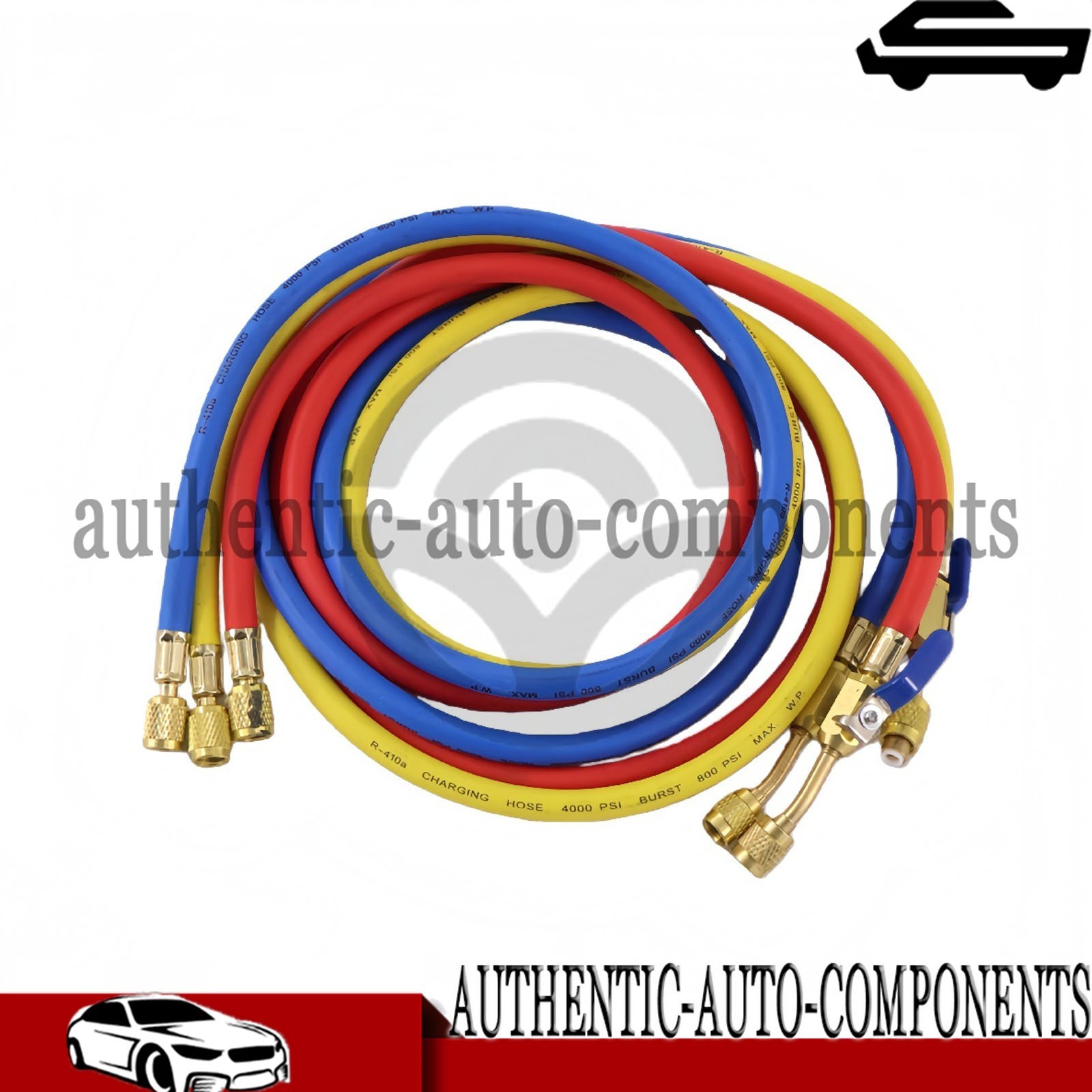 For Yellow Jacket Plus II 1/4″ Charging Hose Set 72″ Compact Ball (Pack of 3)