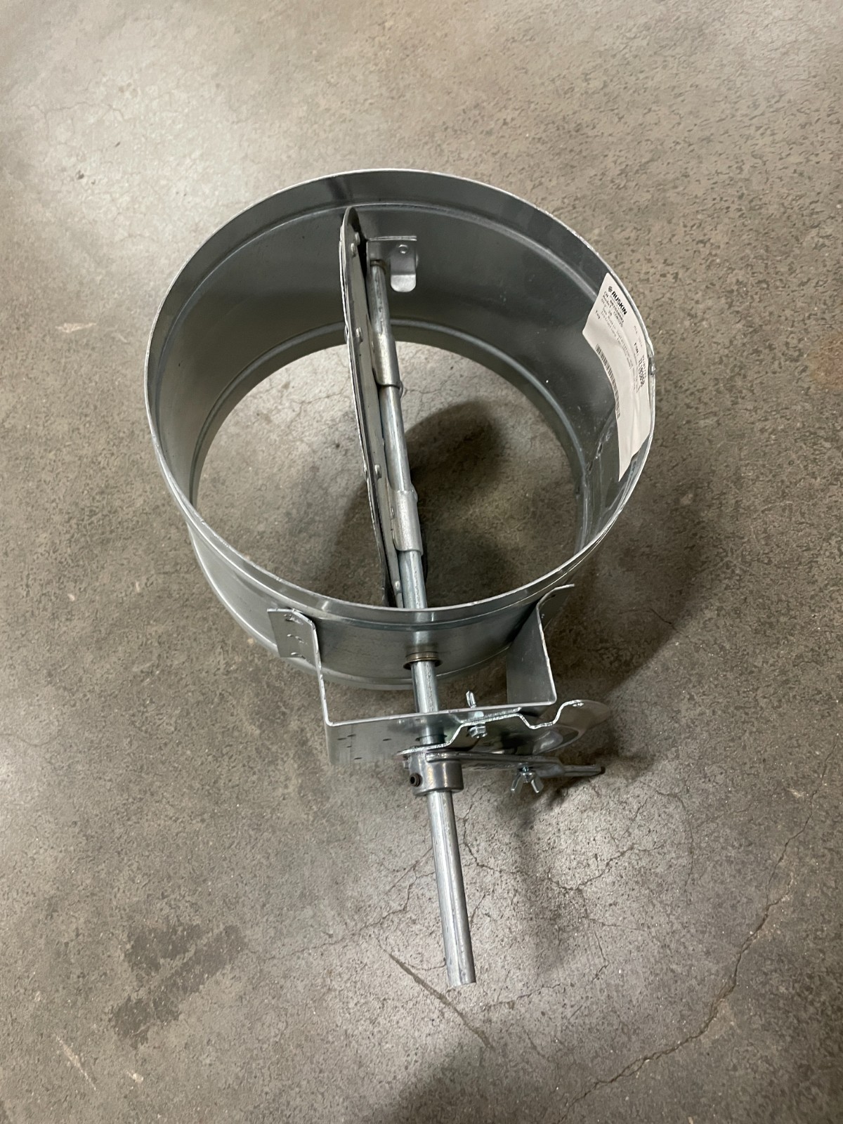 Ruskin CDRS25 Galvanized Round Control Damper 10” with stand off & quadrant