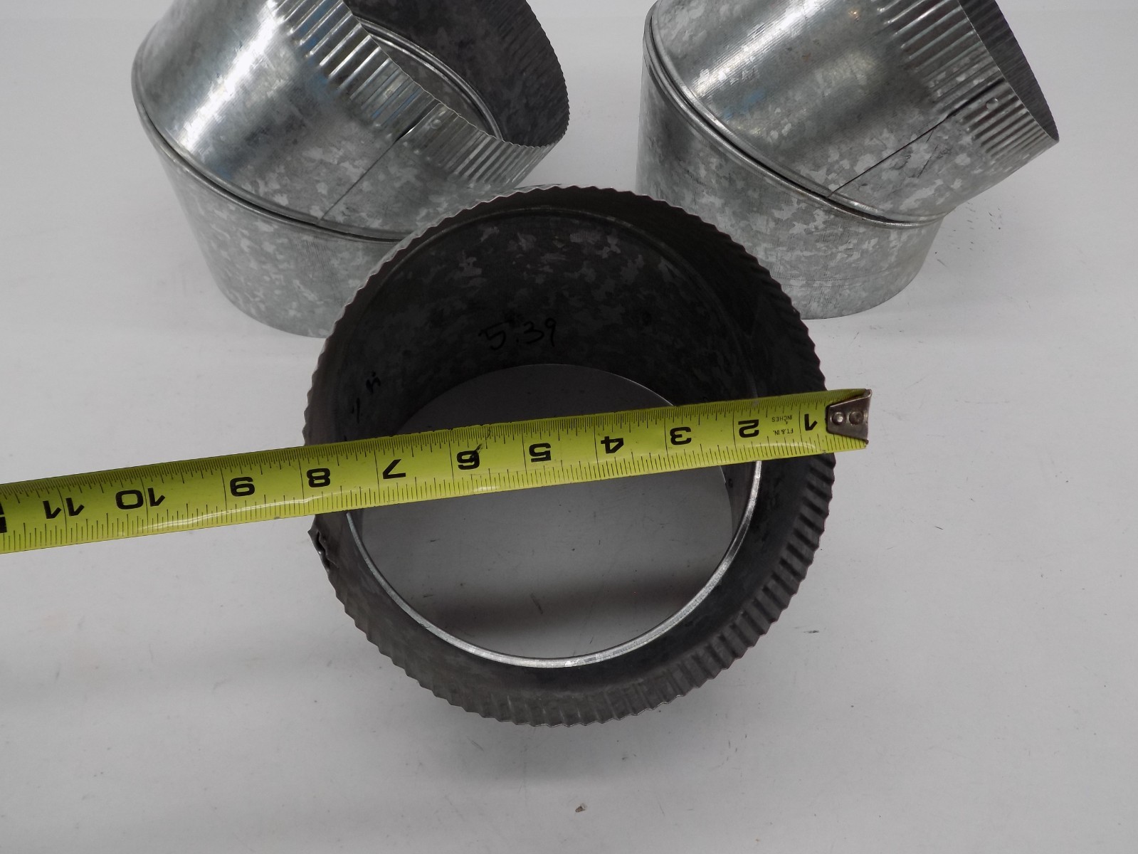 NEW LOT OF 3 HVAC 45 Degree Round Adjustable Duct Elbow Galvanized Steel 8″