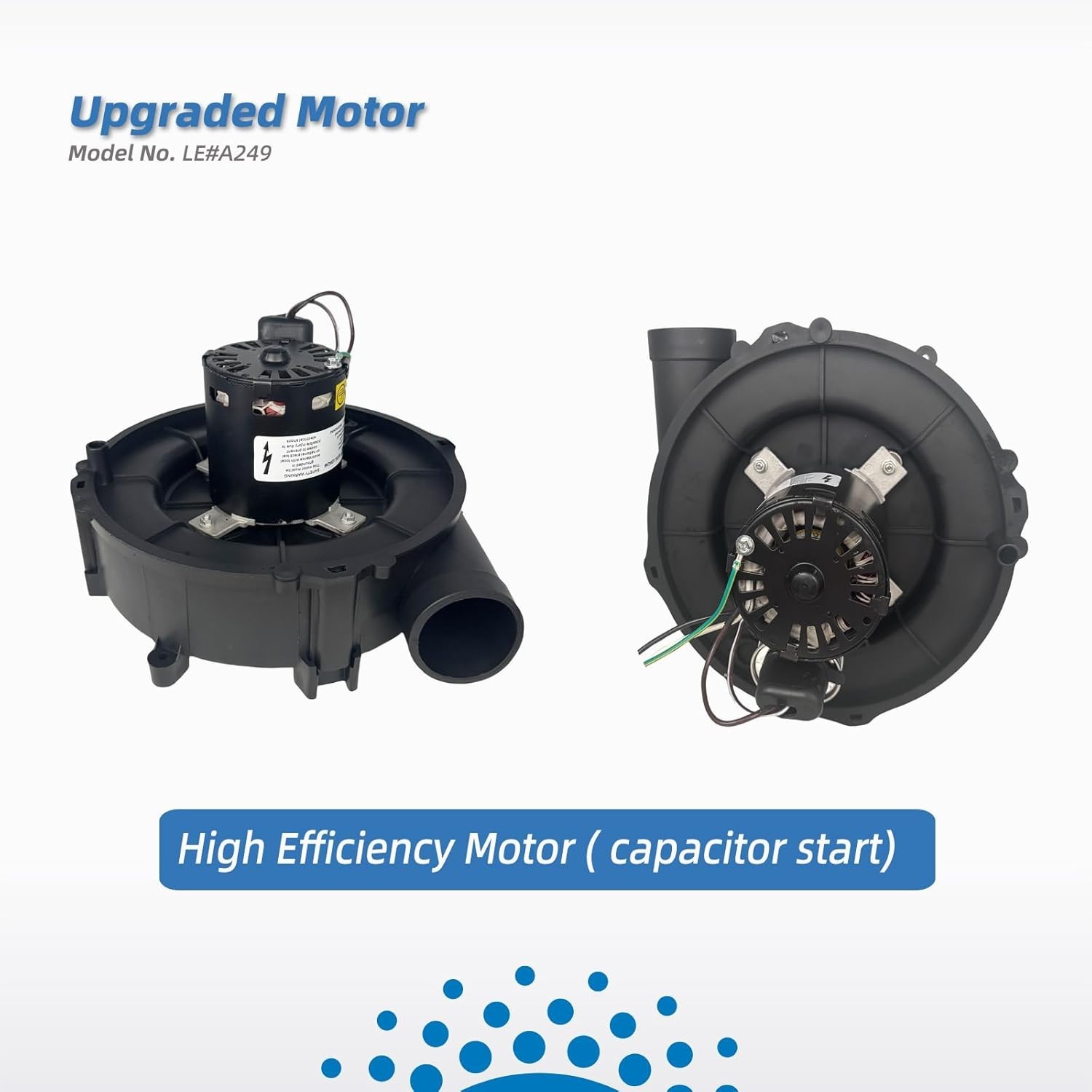Upgraded A249 Draft Inducer Blower Motor 115V 3400RPM for Lennox Furnace