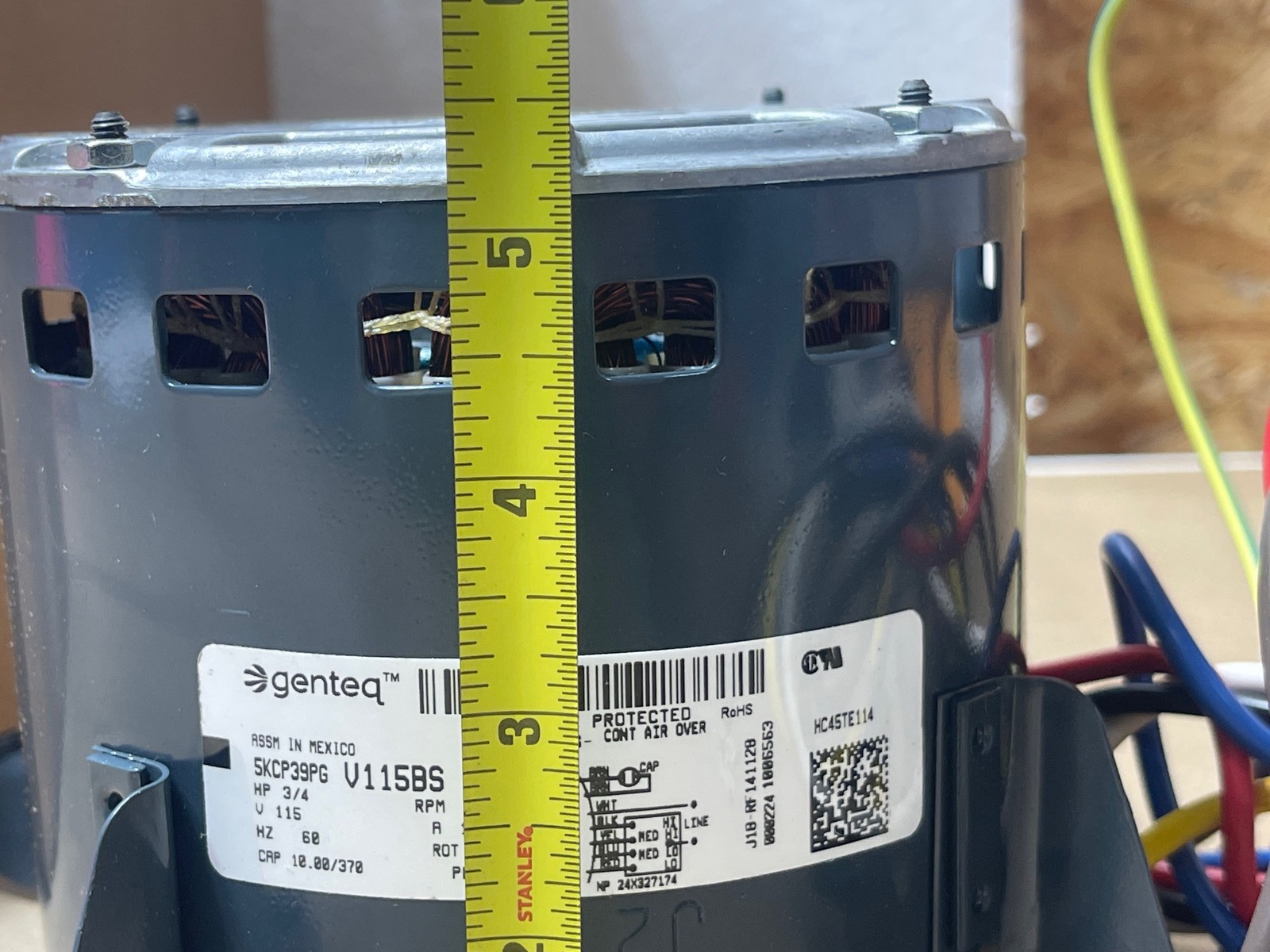 Carrier Bryant Payne HC45TE114 HP:3/4 V:115 HZ:60 Cap:10.00/370 RPM:1075