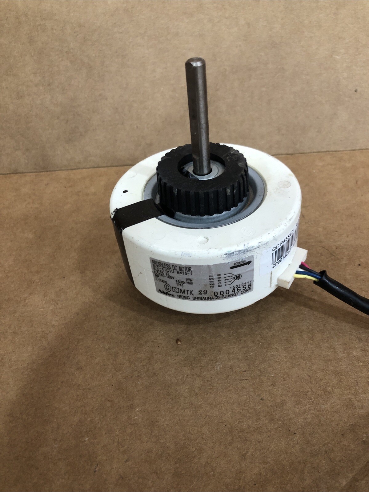 NIDEC SHIBAURA SIC-41CVJ-B415-1 15 WATT DC BRUSHLESS MOTOR 140-165V 1600 RPM