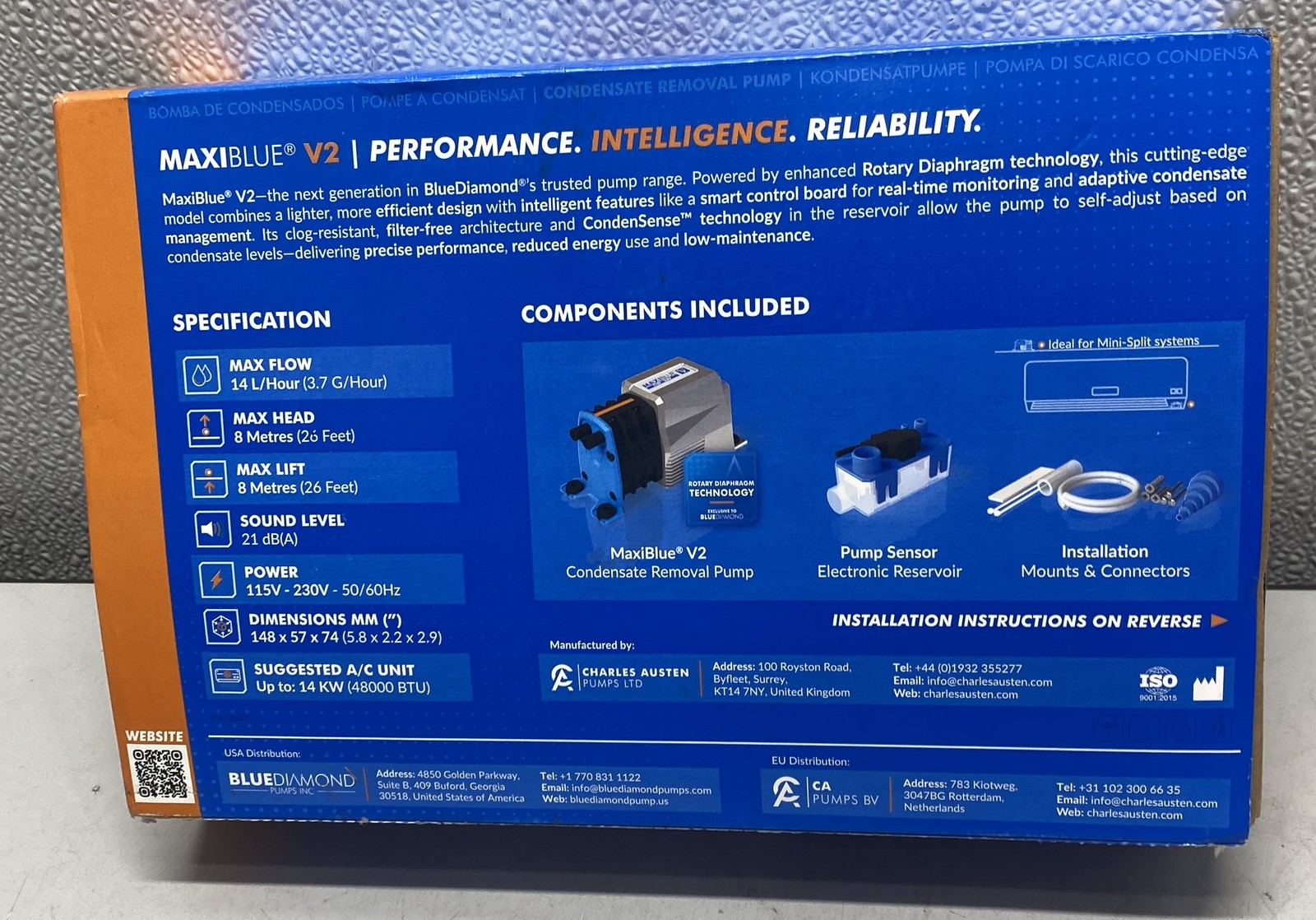 Blue Diamond MaxiBlue V2 HVAC Condensate Pump X88-721