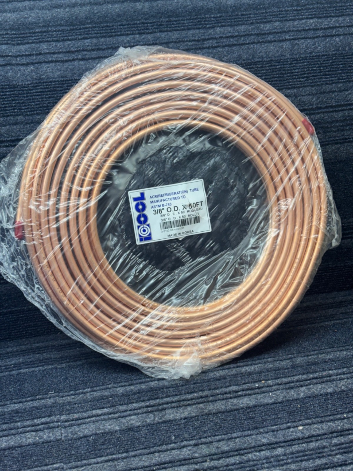 3/8″ OD X 50 FT ACR Soft Copper Refrigeration Tubing (M1)