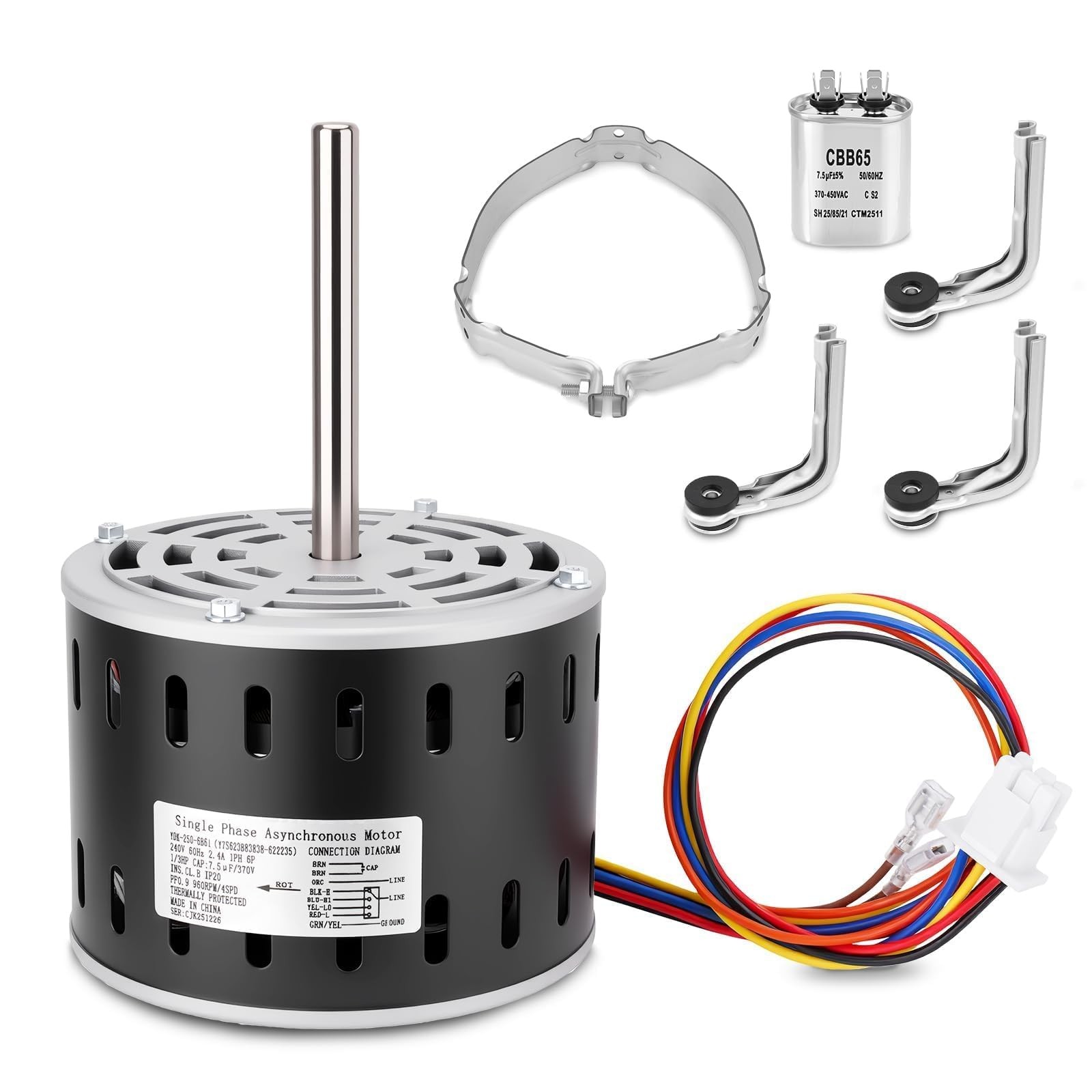 903075 1/3HP Furnace Blower Motor For Nordyne Intertherm Miller E Series 4-Speed