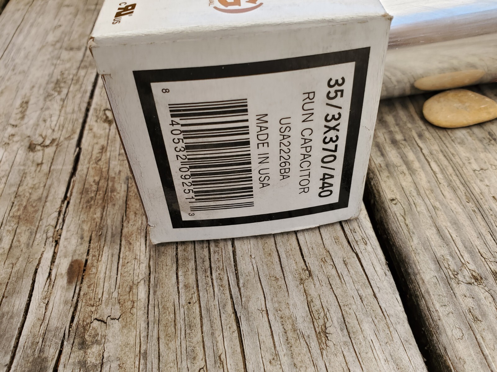 AmRad USA2226BA Round Run Capacitor 35+3 uF MFD 370 / 440 Volt Made in USA